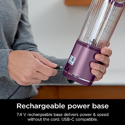 Ninja BC151EM Blast Portable Blender, Cordless, 18oz. Vessel, Personal Blender-for Shakes & Smoothies, BPA Free, Leakproof-Lid & Sip Spout, USB-C Rechargeable, Dishwasher Safe Parts