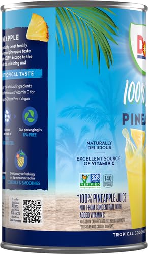 Dole 100% Juice, Pineapple, 46 Ounce Cans (Pack of 6)