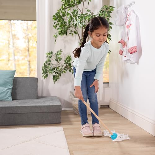 Melissa & Doug Let's Play House Dust! Sweep! Mop! 6 Piece Pretend Play Set - Toddler Toy Cleaning Set, Pretend Home Cleaning Play Set, Kids Broom And Mop Set For Ages 3+