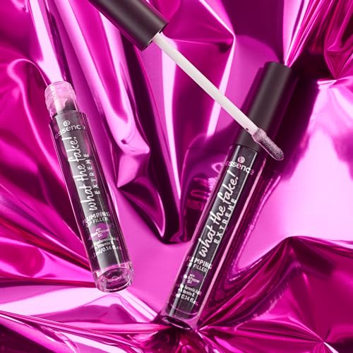 essence | What the Fake! Extreme Plumping Lip Filler (02 | Ice Ice Baby) | Glossy, Non-Sticky Finish with Peppermint Oil, Hyaluronic Acid, & Vitamin E | Vegan & Cruelty Free