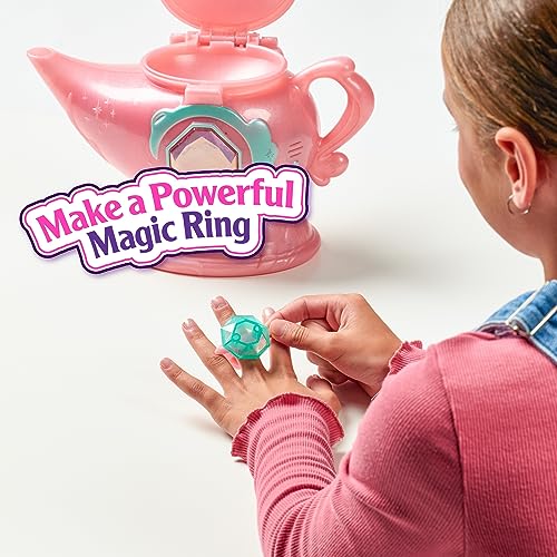 Magic Mixies Magic Genie Lamp with Interactive 8" Blue Plush Toy and 60+ Sounds & Reactions. Unlock a Magic Ring and Reveal a Blue Genie from The Real Misting Lamp. Gifts for Kids, Ages 5+