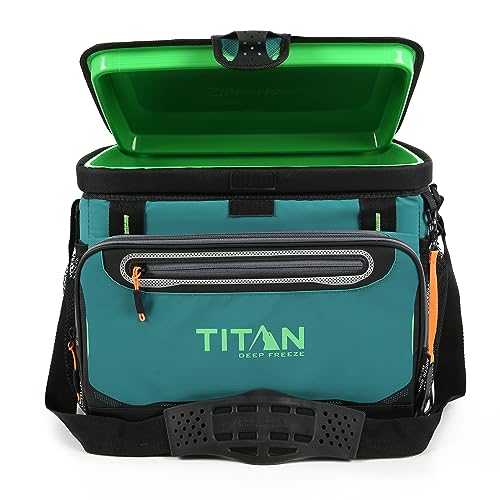 Titan Deep Freeze Cooler Zipperless Hardbody Cooler - Deep Freeze Insulation, HardBody Liner, and SmartShelf