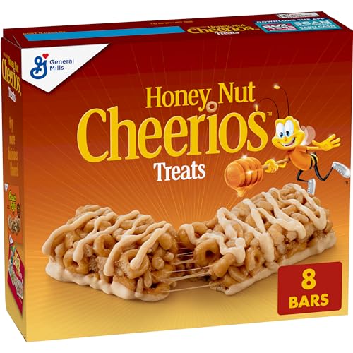 Honey Nut Cheerios Breakfast Cereal Treat Bars, Snack Bars, 8 ct