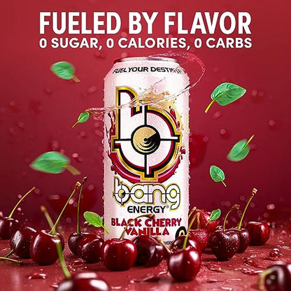 Bang Energy Bangster Berry, Sugar-Free Energy Drink, 16-Ounce (Pack of 12)