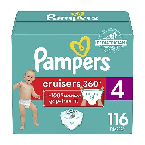 Pampers Cruisers 360 Diapers - Size 5, One Month Supply (128 Count), Pull-On Disposable Baby Diapers, Gap-Free Fit