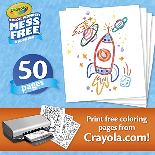 Crayola Color Wonder Mess Free Coloring, Blank Coloring Pages, 50 Count, Printable Page Refill Set