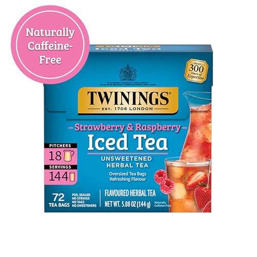 Twinings English Breakfast Black Tea, 100 Individually Wrapped Tea Bags, Smooth, Flavourful, Robust, Caffeinated, Enjoy Hot or Iced