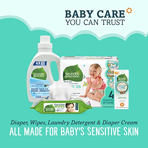 Seventh Generation Baby Wipes, Sensitive Protection with Flip Top Dispenser, White, unscented, 72 Count (Pack of 7) (Packaging May Vary)