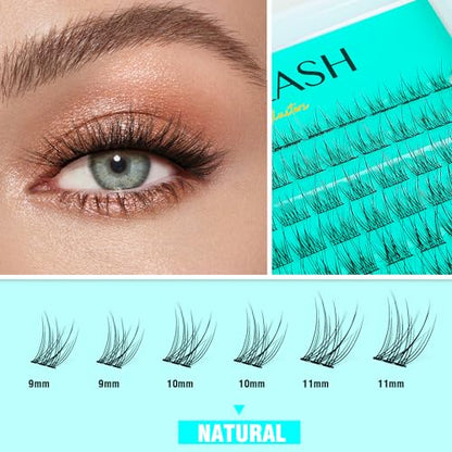 VAVALASH DIY Lash Extension Kit 280 Clusters Individual Lashes Kit 30D 40D 0.07D-10-16mm Lash Clusters, Lash Bond and Seal, Lash Tweezer for DIY Eyelash Extension at Home（Kit-30D+40D-0.07D-10-16MIX）