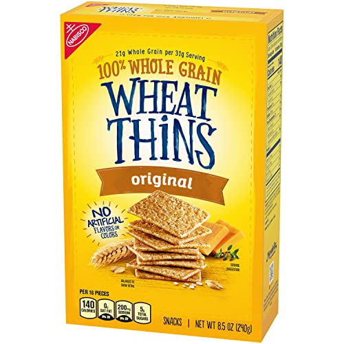 Wheat Thins Original Whole Grain Wheat Crackers, Party Size, 20 oz Box