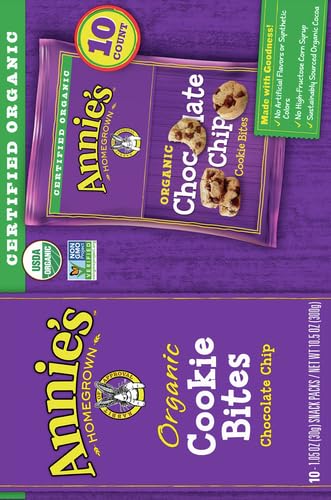 Annie's Organic Chocolate Chip Cookie Bites, 10 Packets, 10.5 oz.