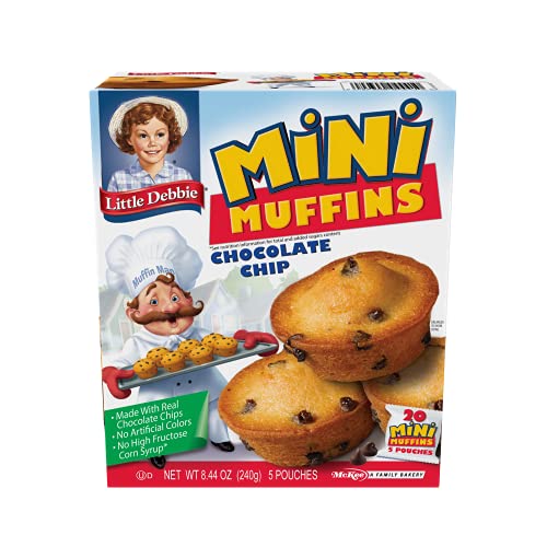 Little Debbie Chocolate Chip Mini Muffins, 5 Pouches, 8.44 OZ Box