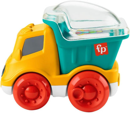 Fisher-Price Baby Toy Poppity Pop Dump Truck Push-Along Vehicle with Fine Motor Activities For Infants Ages 6+ Months