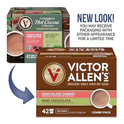 Victor Allen's Coffee Milk Chocolate Flavored Hot Cocoa Mix, 42 Count, Single Serve K-Cup Pods for Keurig K-Cup Brewers