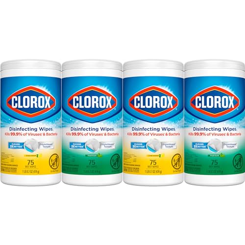 Clorox Disinfecting Wipes Value Pack, Bleach Free Cleaning Wipes, 75 Count Each, Pack of 2, Packaging May Vary