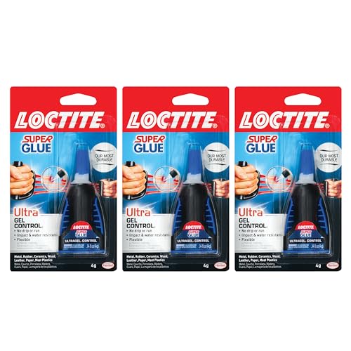 Loctite Super Glue Ultra Gel Control, Clear Superglue for Plastic, Wood, Metal, Crafts, & Repair, Cyanoacrylate Adhesive Instant Glue, Quick Dry - 0.14 fl oz Bottle, Pack of 1