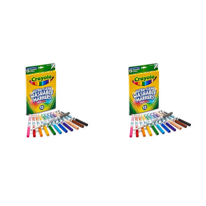 Crayola Fine Line Markers, Washable Markers, 12 Count