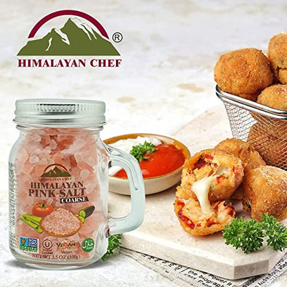 Himalayan Chef Pink Himalayan Salt Coarse Grain, Plastic Jar - 5 lbs. For Refill Grinders