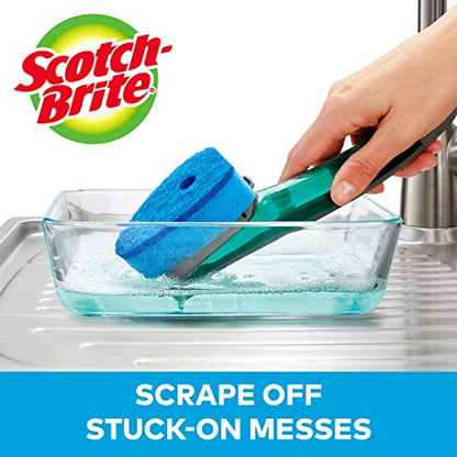 Scotch-Brite Zero Scratch Scrub Sponges, 6 Kitchen Sponges for Washing Dishes and Cleaning the Kitchen and Bath, Non-Scratch Sponge Safe for Non-Stick Cookware