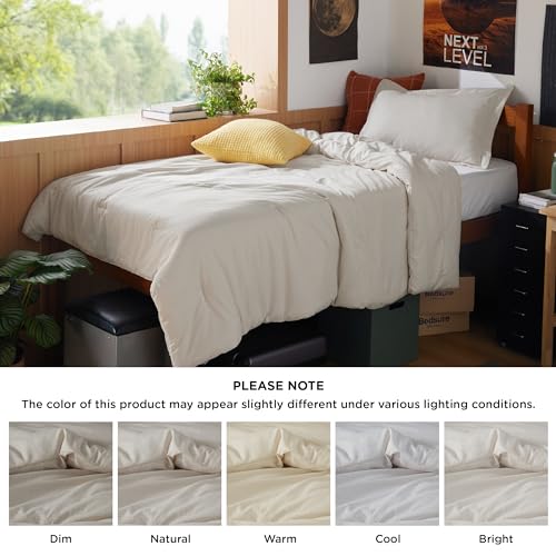 Bedsure Twin/Twin XL Comforter Set Dorm Bedding - Dark Grey Twin Bedding Set for College, Soft Cationic Dyed Bed Set for All Seasons, 2 Pieces, 1 Comforter (68"x88") and 1 Pillow Sham (20"x26"+2")