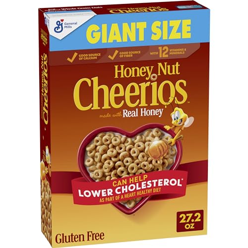 Honey Nut Cheerios Heart Healthy Cereal Cup, 1.8 OZ Single Serve Cereal Cup (Pack of 12)