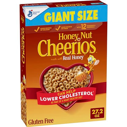 Honey Nut Cheerios Heart Healthy Cereal Cup, 1.8 OZ Single Serve Cereal Cup (Pack of 12)