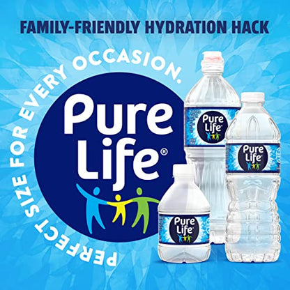 Pure Life, Purified Water, 8 Fl Oz, Plastic Bottled Water, 24 Pack