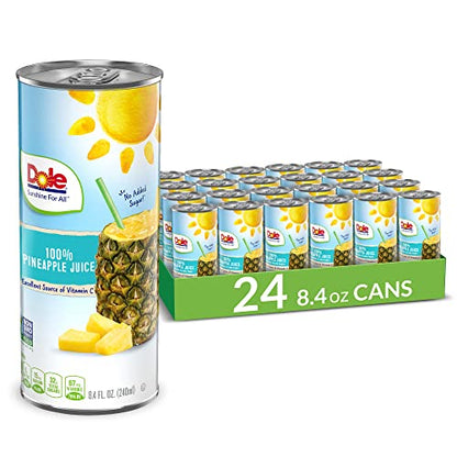 Dole 100% Juice, Pineapple, 46 Ounce Cans (Pack of 6)