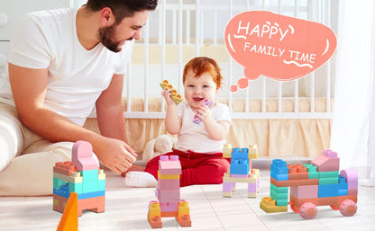 Top STEM Soft Building Block Sets for Kids Aged 18 months to 6 years old.Mega Building Blocks for preschool.Large Construction Block Toys for Toddler to Improve Imagination、Creativity、Hands-on Ability