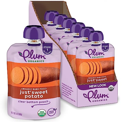 Plum Organics | Stage 1 | Organic Baby Food Meals [4+ Months] | Just Prunes | 3.5 Ounce Pouch (Pack Of 12) Packaging May Vary