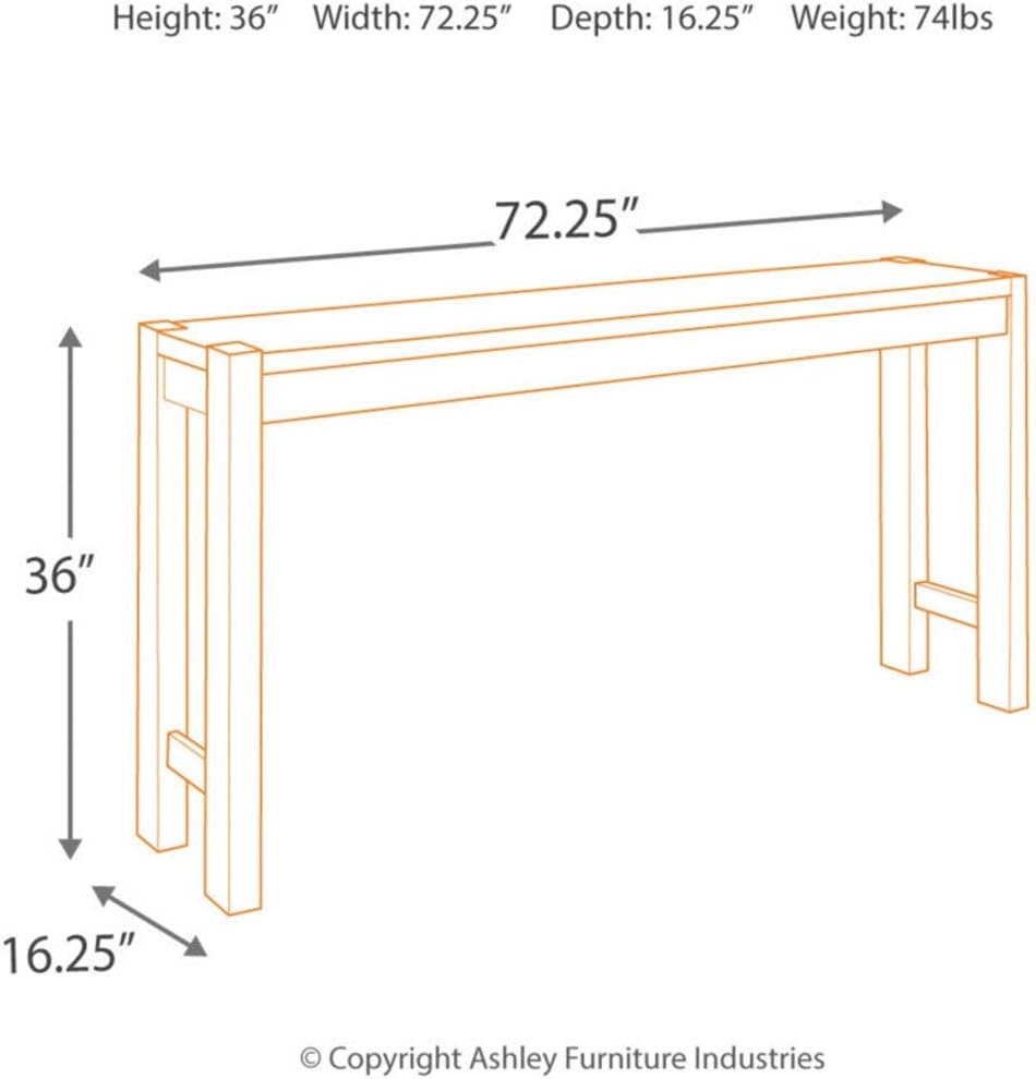 Signature Design by Ashley Furniture Torjin Urban Counter Height Dining Room Table, Two-tone Brown