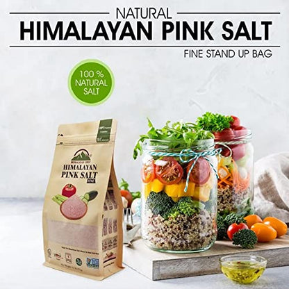 Himalayan Chef Pink Himalayan Salt, Fine Grain - 1 lbs (1 Pound Bag)