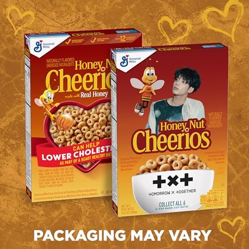 Honey Nut Cheerios Cereal, Limited Edition Happy Heart Shapes, Heart Healthy Cereal With Whole Grain Oats, 10.8 oz