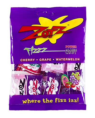 Zotz Fizzy Candy Bag, Assorted Flavors, 100 Count Bag