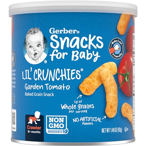 Gerber Snacks for Baby Lil Crunchies, Mild Cheddar, 1.48 Ounce (Pack of 6)