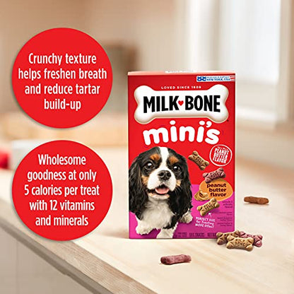 Milk-Bone Peanut Butter Flavor Dog Treats for Small Dogs, 7 Pound, Crunchy Texture Helps Freshen Breath