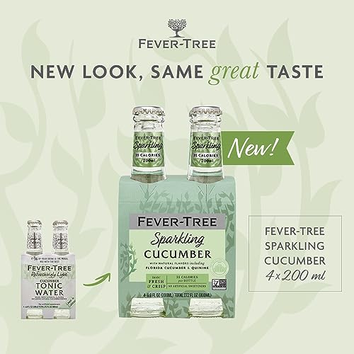 Fever-Tree Light Tonic Water Cans, 5.07 Fl Oz (Pack of 24), Lower in Calories, No Artificial Sweeteners, Flavorings or Preservatives (Packaging may vary)