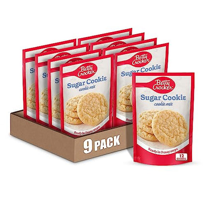 Betty Crocker Peanut Butter Cookie Mix, Makes twelve (12) 2-inch Cookies, 7.2 oz.