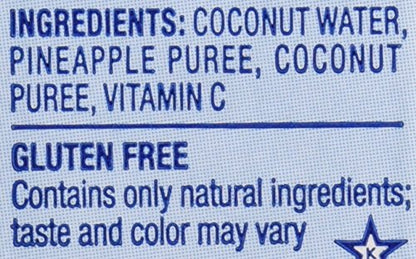 Vita Coco Coconut Water Naturally Hydrating Electrolyte Drink Smart Alternative to Coffee Soda and Sports Drinks Gluten Free, Pineapple, 16.9 Fl Oz (Pack of 12), 202.8 Fl Oz