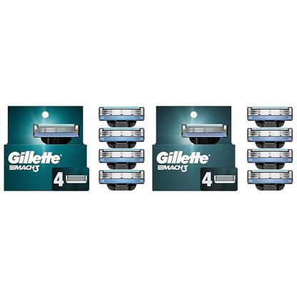 Gillette Mach3 Razor Refills for Men, 8 Razor Blade Refills