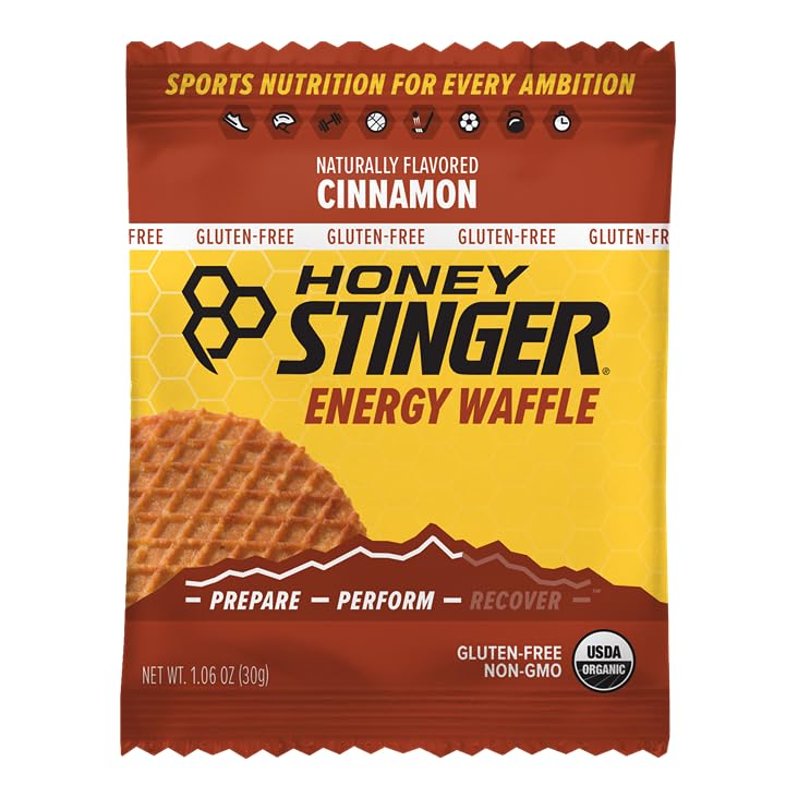 Honey Stinger Organic Honey Waffle | Energy Stroopwafel for Exercise, Endurance and Performance | Sports Nutrition for Home & Gym, Pre and Post Workout | Box of 16 Waffles, 16.96 Ounce (Pack of 16)