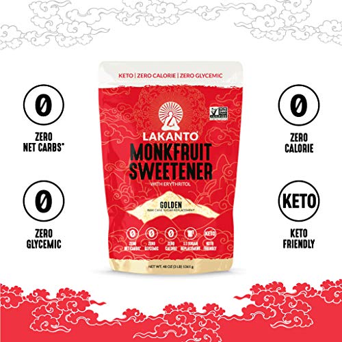 Lakanto Baking Monk Fruit Sweetener with Erythritol - Baking Sugar Substitute, Zero Calorie, Keto Diet Friendly, Zero Net Carbs, Extract, Sugar Replacement (Baking - 1 lb)