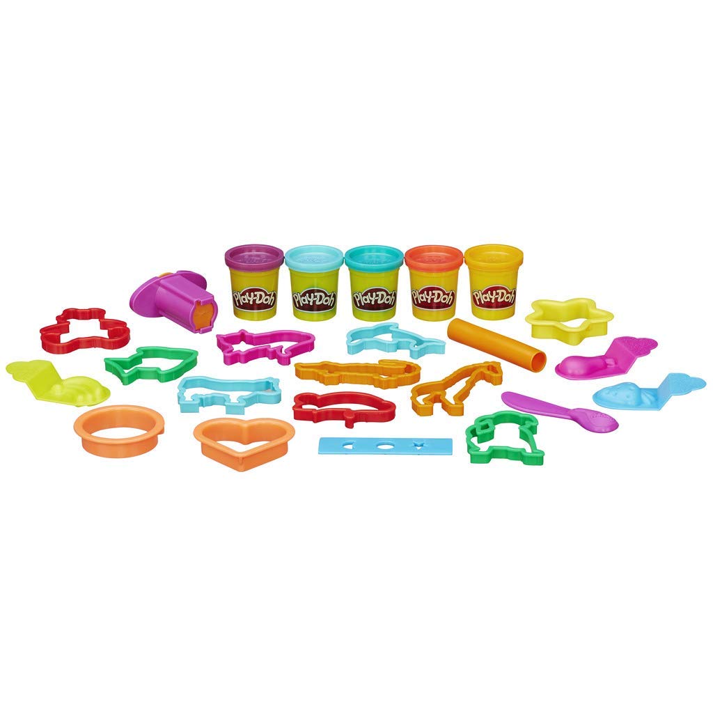 Play-Doh Fun Tub Playset, Starter Set for Kids with Storage, 18 Tools, 5 Non-Toxic Colors, Preschool Toys, Ages 3+ (Amazon Exclusive)