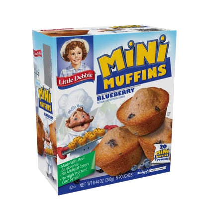 Little Debbie Chocolate Chip Mini Muffins, 5 Pouches, 8.44 OZ Box