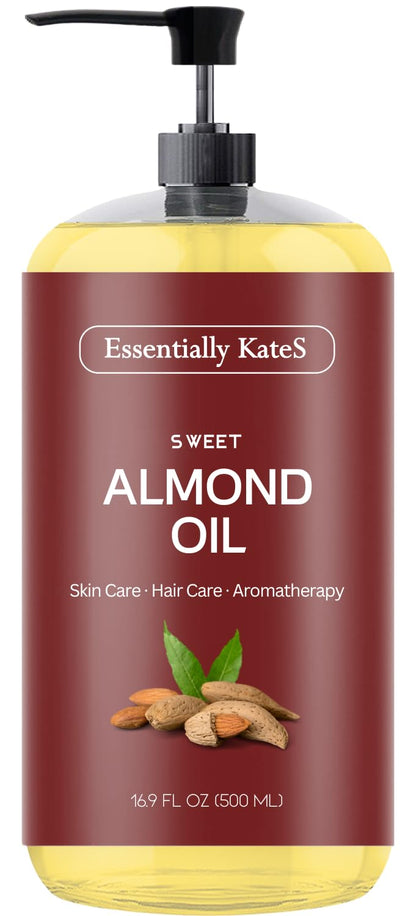 Sweet Almond Oil 16 oz - 100% Pure and Natural and Cold Pressed