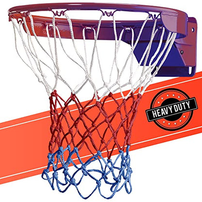 Heavy Duty Basketball Net Replacement - All Weather Anti Whip, Fits Standard Indoor or Outdoor Rims - 12 Loops