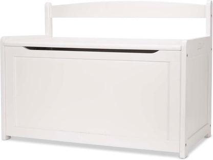 Melissa & Doug Wooden Toy Chest - White Furniture for Playroom - Kids Toy Box, Wooden Storage Organizer, Children's Furniture