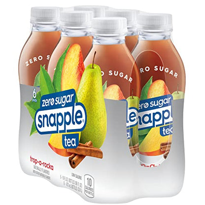 Snapple Zero Sugar Peach Tea, 16 fl oz recycled plastic bottle (Pack of 12)