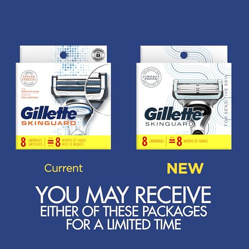 Gillette SkinGuard Men's Razor Blades, 4 Blade Refills