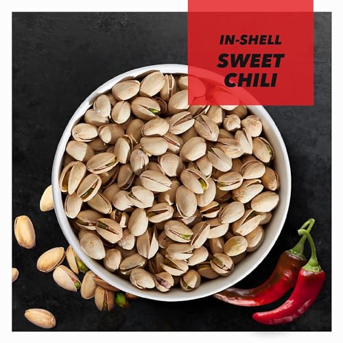 Wonderful Pistachios In Shell, Sweet Chili, 14 Ounce Bag, Protein Snack, On-the Go Snack